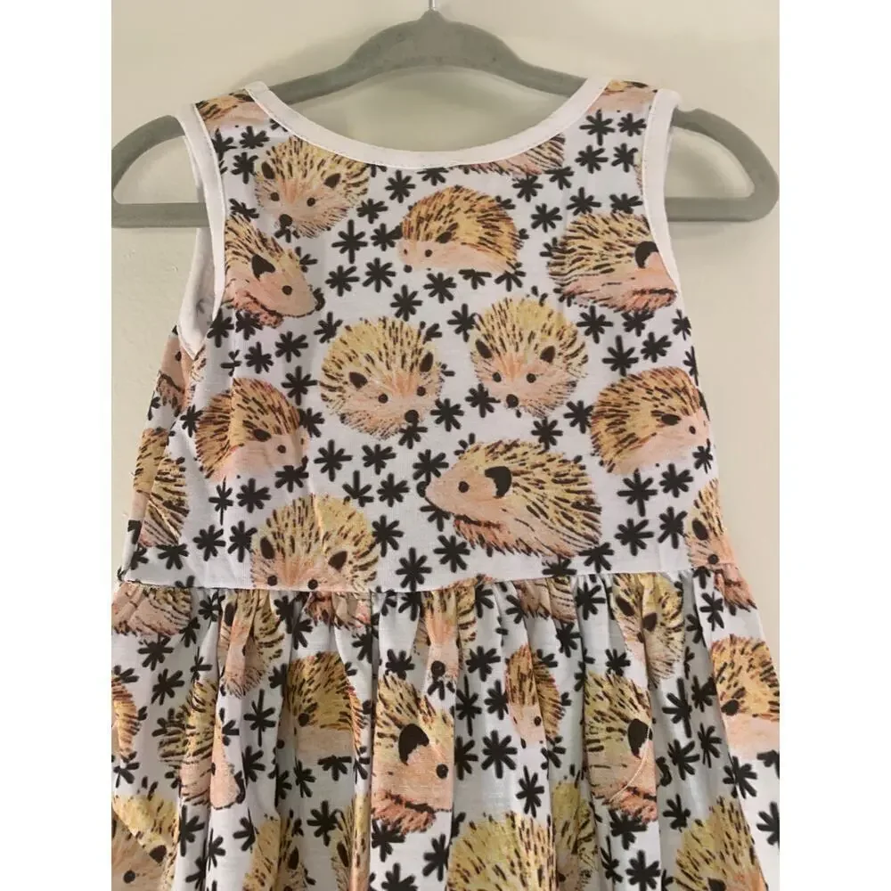 PICKLES & ROSES Girl’s Hedgehog Dress / Size: 0-6 Months